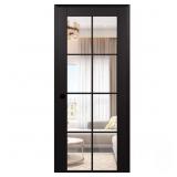 $684 Vona 8 Lite 32x80 RH Glass Black Matte Door