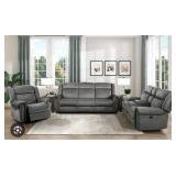 $1600 Brennen Charcoal 3 piece sofa set