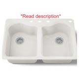 $1168 Kohler Hartland 33" Double Kitchen Sink