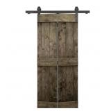 $209 28 in. x 84 in. Espresso-Stained Bi-Fold Door