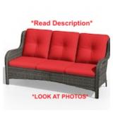 $456 Wicker Furniture Wicker Outdoor Sofa with Red