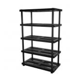 $109 5 Tier Garage Shelving Unit, Black (48x75x24)