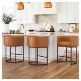 $307 26 in. Yellowish Brown Low Back Bar Stool.