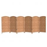 $136 3 ft Diamond Weave Fiber Folding Screen - Nat
