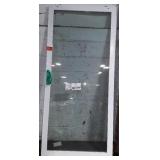White sliding glass door