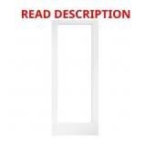 $224 30x80x1-3/8 Clear Glass White Door Slab
