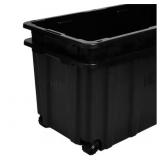 HDX 77 Gal. Storage Tote with Wheels, Black/Yellow