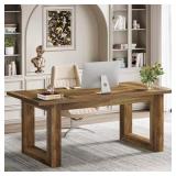 $220 Moronia 63in Rectangle Executive Desk, Brown