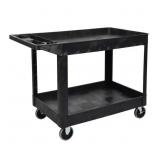 $141 24x45 in. Two-Shelf Heavy-Duty Cart, Black
