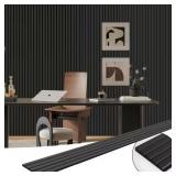 $175 Black Wood Slat Acoustic Panels (4 pc)