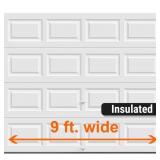 $628 Classic Steel Garage Door 9x7 ft, Insulated