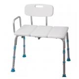 Adjustable Bath Transfer Bench, Off White