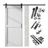$554 44x80 5-in-1 Pine Sliding Barn Door Kit