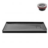 $444 60x32 Alcove Black Shower Pan