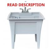 $146 32x22in Granite Utility Sink w/ Faucet Kit (s