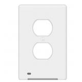 1-Gang White Duplex Outlet Nightlight Plate