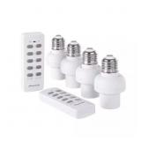 120V Remote Light Bulb Socket Switch Kit (2+4)