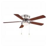 Hugger 52 in. LED Brushed Nickel Ceiling Fan