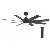 $239 Celene II 62in Matte Black Ceiling Fan