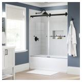 $559 Luxe Track Frameless Sliding Shower Door 60in