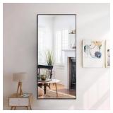 PexFix 22x47 in. Metal Bathroom Mirror Black