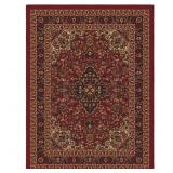 Basics Non-Slip Medallion Rug, 5x7, Red