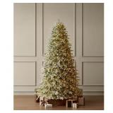 $599 9 ft. Grand Duchess Twinkling Flocked Tree