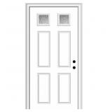 $1028 30x80 LH Inswing Rain Glass Fiberglass Front