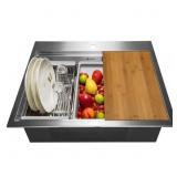 $230 Handmade Drop-In 25x22 Stainless Steel Sink