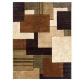 Tribeca Brown/Green 5x7 Geometric Area Rug