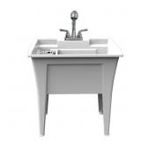 $155 32x22 in Freestanding Sink w/2-Hdl Faucet