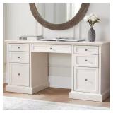 $889 Royce 61 in Rectangular Polar Off-White Desk