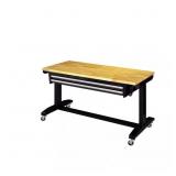 $308 52 in. Adjustable Height Work Table, Black