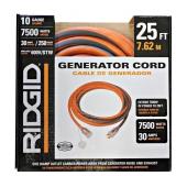 RIDGID 25 ft 10/4 Generator Extension Cord