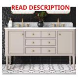 $1139 Collette 60-in Double Sink Vanity MarbleTop