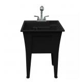 $116 24x22 Black Freestanding Utility Sink Kit