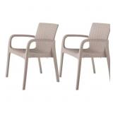 $193 Koppla Gray Stackable Outdoor Chair (2-Pack)