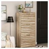 *3 BOXES TOTAL*Brown Wooden Shoes Cabinet, 3-Dr, 4