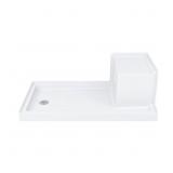 $749 60 in. L x 32 in. W Shower Pan Base with Seat