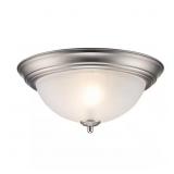 12.75 2-Light Brushed Nickel Flush Mount Light