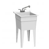 $102 18x24in Polypropylene White Laundry Sink
