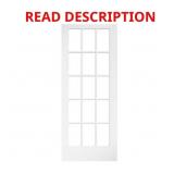 $248 30"x80" Clear Glass 15-Lite French Door