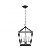 Weyburn 4-Light Black & Chrome Chandelier
