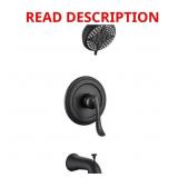 Matte Black 5-Spray Tub/Shower Faucet