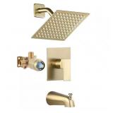 Single-Handle Tub & Shower Faucet Brushed Gold