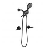 $197 Matte Black Dual Shower Head Set, 5-Spray