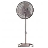 16 in. 3-Speed Gray Pedestal Fan, Adjustable