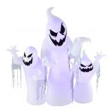 8 ft. Giant-Sized LED Ghost Trio