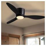 $112 42 in Smart Indoor Black Ceiling Fan