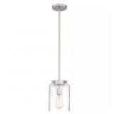 Mullins 6.75 in. 1-Light Nickel Pendant